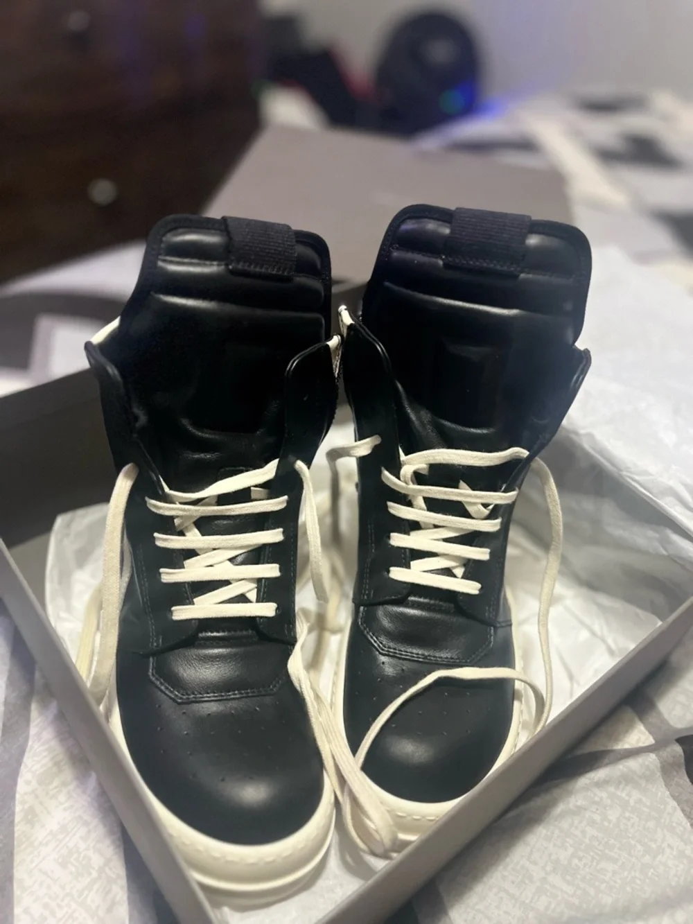 Rick Owens Brown Shoe Box with White Label
